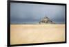 Mont Saint Michel under grey sky-Philippe Manguin-Framed Photographic Print