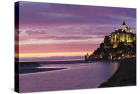 Mont Saint Michel, UNESCO World Heritage Site, Manche, Basse Normandy, France, Europe-Markus Lange-Stretched Canvas