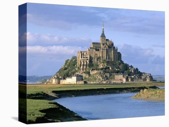 Mont Saint Michel, Unesco World Heritage Site, Manche, Normandy, France-Bruno Morandi-Stretched Canvas