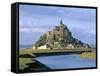 Mont Saint Michel, Unesco World Heritage Site, Manche, Normandy, France-Bruno Morandi-Framed Stretched Canvas