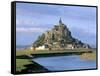 Mont Saint Michel, Unesco World Heritage Site, Manche, Normandy, France-Bruno Morandi-Framed Stretched Canvas