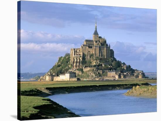 Mont Saint Michel, Unesco World Heritage Site, Manche, Normandy, France-Bruno Morandi-Stretched Canvas