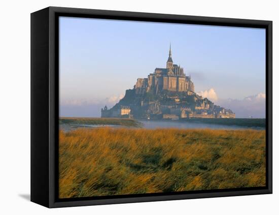 Mont Saint Michel, Unesco World Heritage Site, Manche, Normandy, France-Bruno Morandi-Framed Stretched Canvas