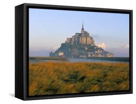 Mont Saint Michel, Unesco World Heritage Site, Manche, Normandy, France-Bruno Morandi-Framed Stretched Canvas