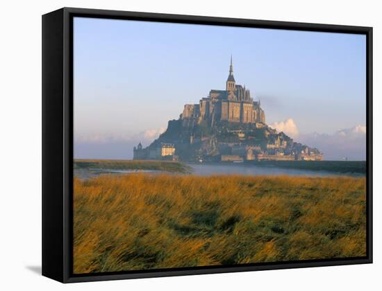 Mont Saint Michel, Unesco World Heritage Site, Manche, Normandy, France-Bruno Morandi-Framed Stretched Canvas