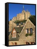 Mont Saint Michel, Unesco World Heritage Site, Manche, Normandy, France-Bruno Morandi-Framed Stretched Canvas