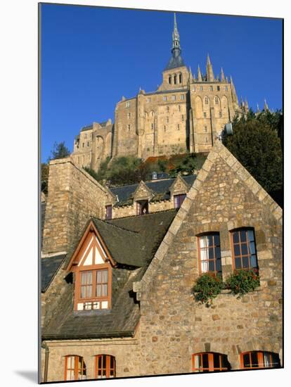 Mont Saint Michel, Unesco World Heritage Site, Manche, Normandy, France-Bruno Morandi-Mounted Photographic Print