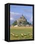 Mont Saint Michel, Unesco World Heritage Site, Manche, Normandy, France-Bruno Morandi-Framed Stretched Canvas