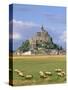 Mont Saint Michel, Unesco World Heritage Site, Manche, Normandy, France-Bruno Morandi-Stretched Canvas