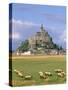 Mont Saint Michel, Unesco World Heritage Site, Manche, Normandy, France-Bruno Morandi-Stretched Canvas