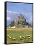 Mont Saint Michel, Unesco World Heritage Site, Manche, Normandy, France-Bruno Morandi-Framed Stretched Canvas