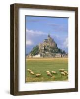 Mont Saint Michel, Unesco World Heritage Site, Manche, Normandy, France-Bruno Morandi-Framed Photographic Print