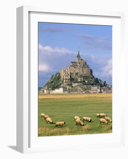 Mont Saint Michel, Unesco World Heritage Site, Manche, Normandy, France-Bruno Morandi-Framed Photographic Print