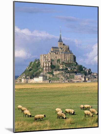 Mont Saint Michel, Unesco World Heritage Site, Manche, Normandy, France-Bruno Morandi-Mounted Photographic Print