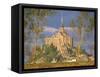 Mont Saint Michel, Unesco World Heritage Site, Manche, Normandy, France-Bruno Morandi-Framed Stretched Canvas