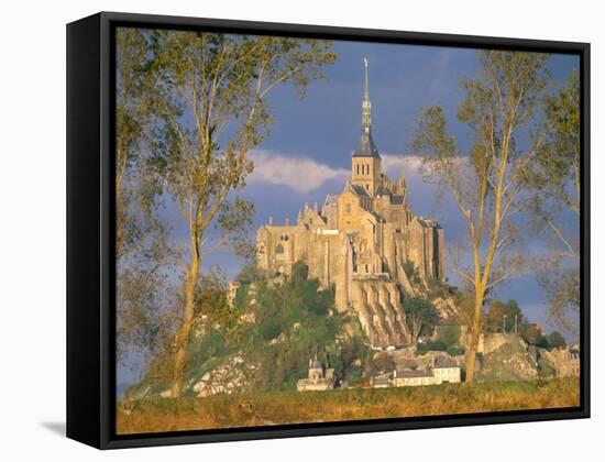 Mont Saint Michel, Unesco World Heritage Site, Manche, Normandy, France-Bruno Morandi-Framed Stretched Canvas