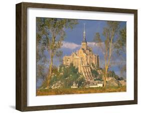 Mont Saint Michel, Unesco World Heritage Site, Manche, Normandy, France-Bruno Morandi-Framed Photographic Print