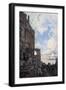 Mont Saint-Michel. Western Gate to the Barbican at Châtelet, 1880 (Oil on Canvas)-Emmanuel Lansyer-Framed Giclee Print