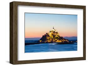 Mont Saint Michele at Dusk France-vichie81-Framed Photographic Print