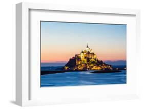 Mont Saint Michele at Dusk France-vichie81-Framed Photographic Print