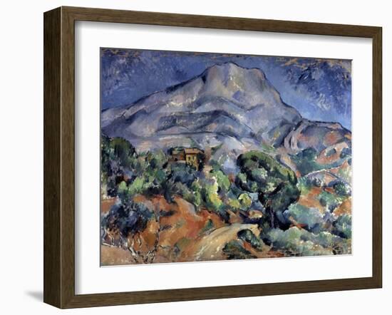 Mont Sainte-Victoire, 1896-1898-Paul Cézanne-Framed Giclee Print