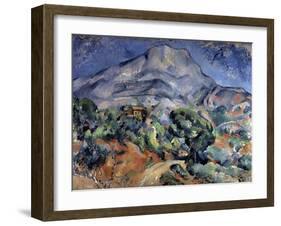 Mont Sainte-Victoire, 1896-1898-Paul Cézanne-Framed Giclee Print