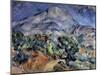 Mont Sainte-Victoire, 1896-1898-Paul Cézanne-Mounted Giclee Print