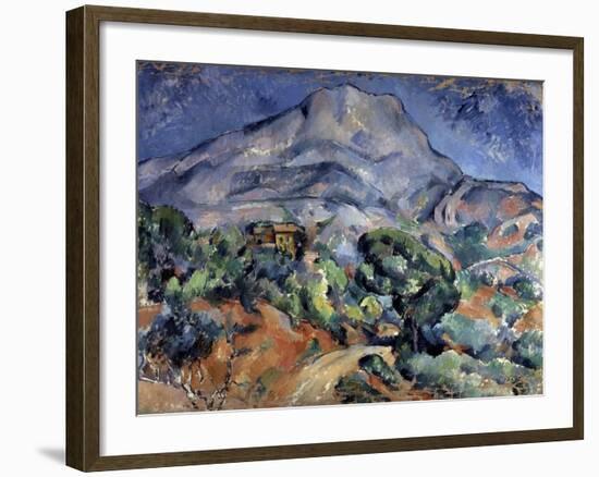 Mont Sainte-Victoire, 1896-1898-Paul Cézanne-Framed Giclee Print