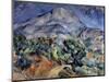 Mont Sainte-Victoire, 1896-1898-Paul Cézanne-Mounted Premium Giclee Print