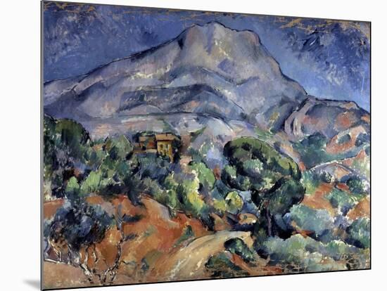 Mont Sainte-Victoire, 1896-1898-Paul Cézanne-Mounted Giclee Print