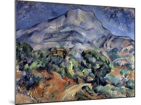 Mont Sainte-Victoire, 1896-1898-Paul Cézanne-Mounted Giclee Print