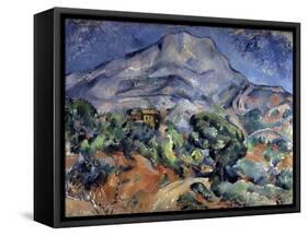 Mont Sainte-Victoire, 1896-1898-Paul Cézanne-Framed Stretched Canvas