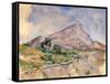 Mont Sainte-Victoire, 1897-1898-Paul Cézanne-Framed Stretched Canvas