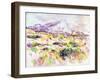 Mont Sainte-Victoire from Les Lauves, 1902-06 (W/C & Graphite on Paper)-Paul Cezanne-Framed Giclee Print