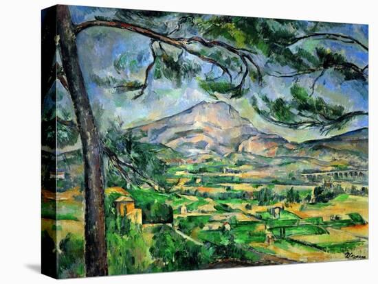 Mont Sainte-Victoire with Large Pine-Tree, circa 1887-Paul Cézanne-Stretched Canvas