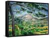 Mont Sainte-Victoire with Large Pine-Tree, circa 1887-Paul Cézanne-Framed Stretched Canvas