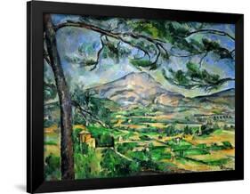 Mont Sainte-Victoire with Large Pine-Tree, circa 1887-Paul Cézanne-Framed Premium Giclee Print