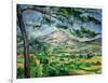 Mont Sainte-Victoire with Large Pine-Tree, circa 1887-Paul Cézanne-Framed Giclee Print