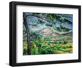 Mont Sainte-Victoire with Large Pine-Tree, circa 1887-Paul Cézanne-Framed Premium Giclee Print