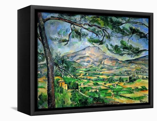 Mont Sainte-Victoire with Large Pine-Tree, circa 1887-Paul Cézanne-Framed Stretched Canvas