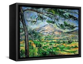 Mont Sainte-Victoire with Large Pine-Tree, circa 1887-Paul Cézanne-Framed Stretched Canvas