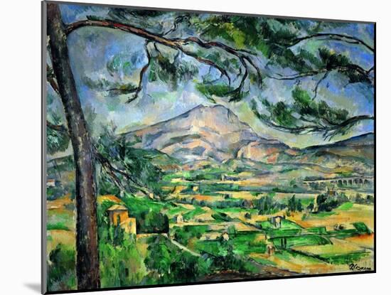 Mont Sainte-Victoire with Large Pine-Tree, circa 1887-Paul Cézanne-Mounted Premium Giclee Print