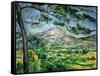 Mont Sainte-Victoire with Large Pine-Tree, circa 1887-Paul Cézanne-Framed Stretched Canvas