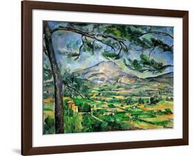 Mont Sainte-Victoire with Large Pine-Tree, circa 1887-Paul Cézanne-Framed Giclee Print