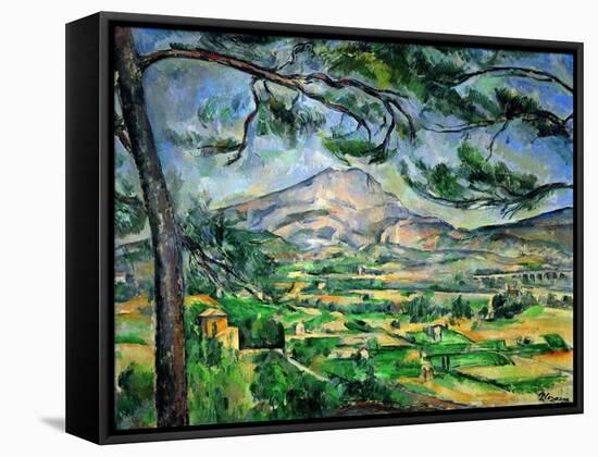 Mont Sainte-Victoire with Large Pine-Tree, circa 1887-Paul Cézanne-Framed Stretched Canvas