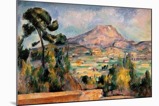 Mont Sainte Victoire-Paul Cézanne-Mounted Art Print