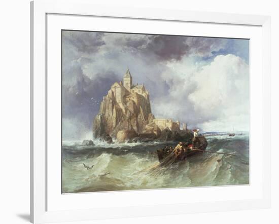 Mont St. Michel, 1868-James Webb-Framed Giclee Print