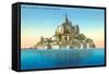 Mont St. Michel, France-null-Framed Stretched Canvas