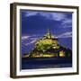 Mont St. Michel, Illuminated at Dusk, La Manche Region, Basse-Normandie, France-Roy Rainford-Framed Photographic Print