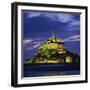 Mont St. Michel, Illuminated at Dusk, La Manche Region, Basse-Normandie, France-Roy Rainford-Framed Photographic Print